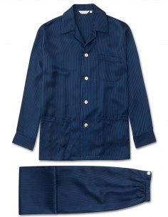 Seiden-Pyjama Derek Rose Woburn Jacquard