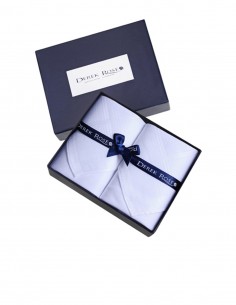 Jacquard-Taschentücher Derek Rose Weiß