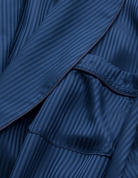 Seiden-Morgenmantel Derek Rose Woburn Jacquard