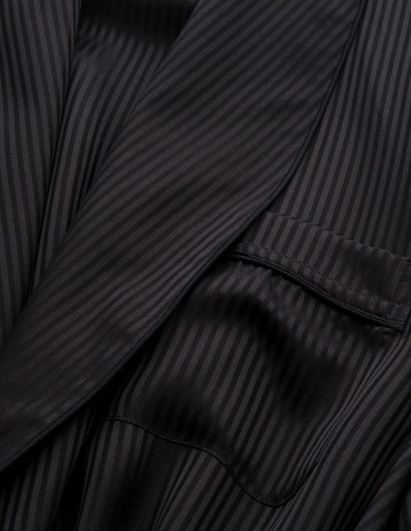 Seiden-Morgenmantel Derek Rose Woburn Jacquard