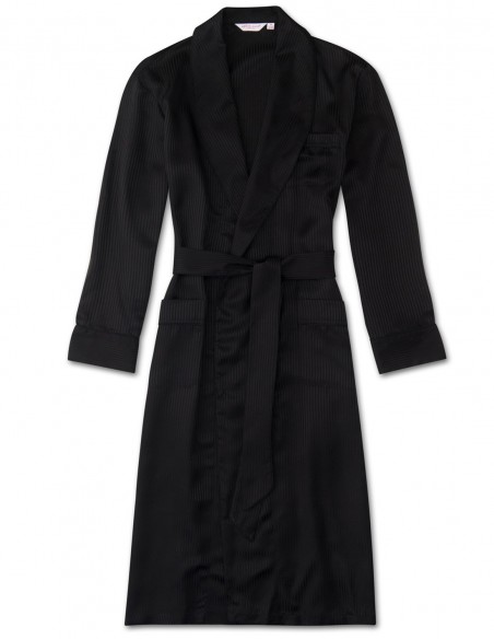 Seiden-Morgenmantel Derek Rose Woburn Jacquard