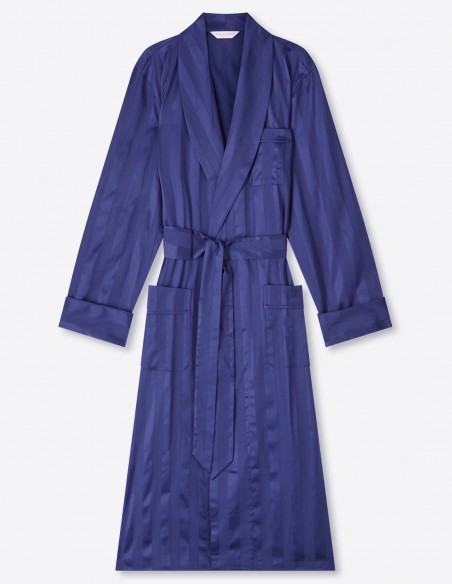 Dünner Morgenmantel Baumwolle Derek Rose Lingfield Jacquard