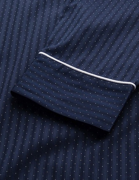 Morgenmantel Baumwolle Derek Rose Royal 40