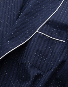 Morgenmantel Baumwolle Derek Rose Royal 40 2