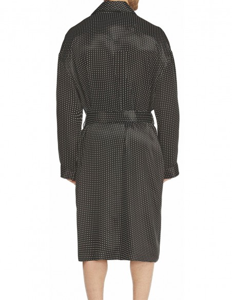 Seiden-Bademantel Majestic Sterling Polkadot