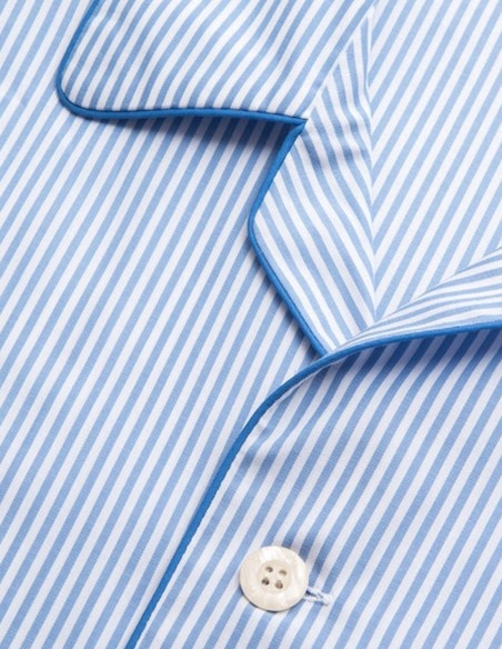 Herren-Pyjama Klassischer Passform James Cotton Blue Derek Rose