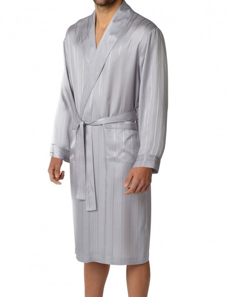 Seiden-Bademantel Majestic Sterling Herringbone