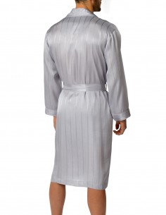 Seiden-Bademantel Majestic Sterling Herringbone 2