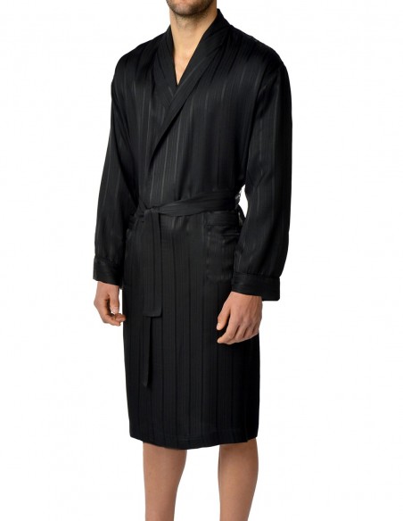 Seiden-Bademantel Majestic Sterling Herringbone