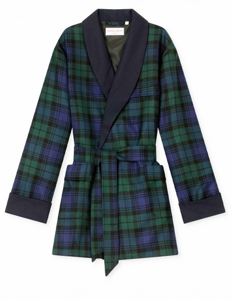 Tartan Smoking Jacket Reine Wolle Derek Rose