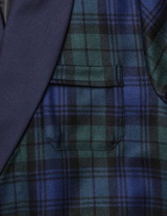 Tartan Smoking Jacket Reine Wolle Derek Rose 2