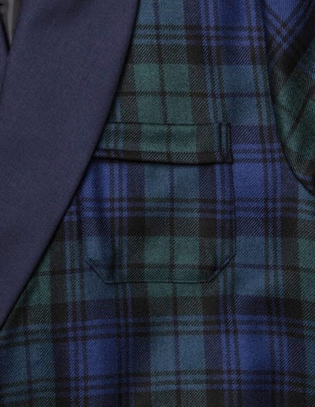 Tartan Smoking Jacket Reine Wolle Derek Rose