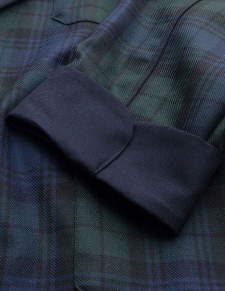 Tartan Smoking Jacket Reine Wolle Derek Rose