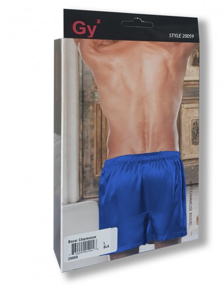 Satin-Boxershorts Gyz Marineblau