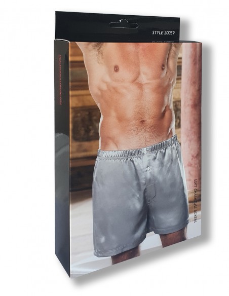 Satin-Boxershorts Gyz Silber Grau