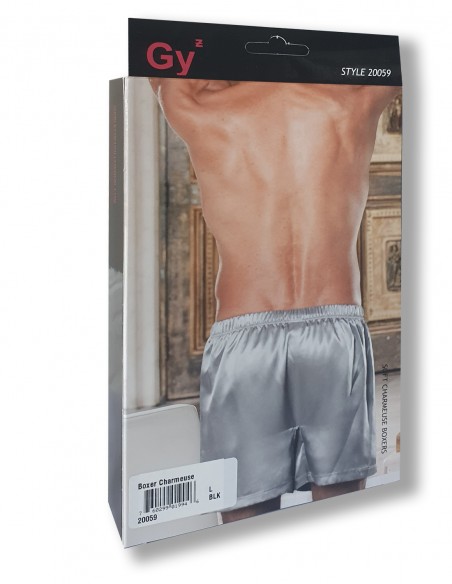 Satin-Boxershorts Gyz Silber Grau