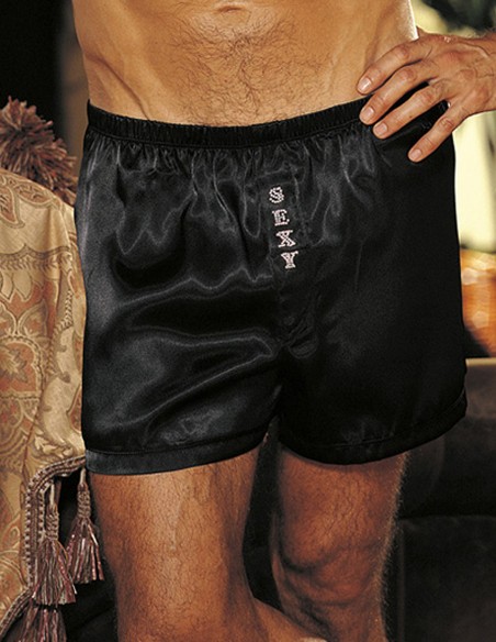 Satin-Boxershorts mit Strasssteinen Sexy Gyz