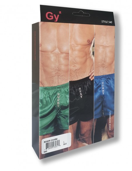 Satin-Boxershorts mit Strasssteinen Sexy Gyz