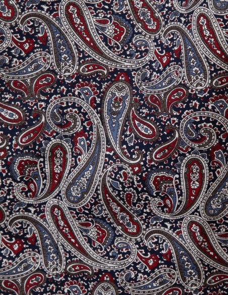 Dünner Bademantel aus Baumwolle Paisley-Design Rot
