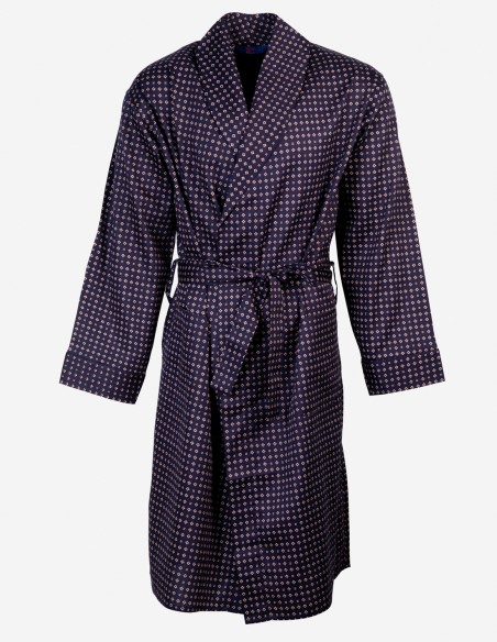 Bademantel Popeline-Baumwolle Diamond Blau