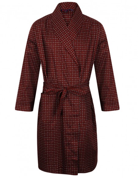 Bademantel Popeline-Baumwolle Diamond Rot