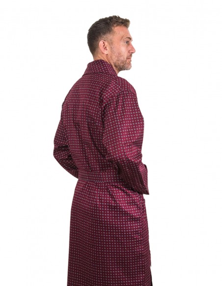 Bademantel Popeline-Baumwolle Diamond Rot