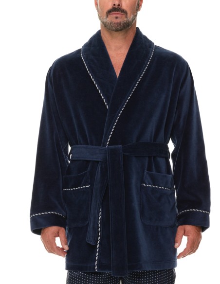 Refinery Velour Smoking Jacket Hausmantel Majestic