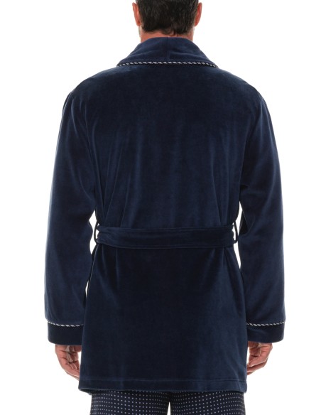 Refinery Velour Smoking Jacket Hausmantel Majestic