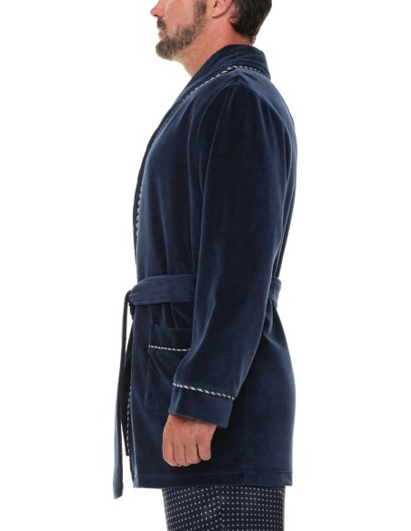 Refinery Velour Smoking Jacket Hausmantel Majestic