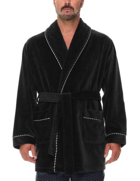 Refinery Velour Smoking Jacket Hausmantel Majestic
