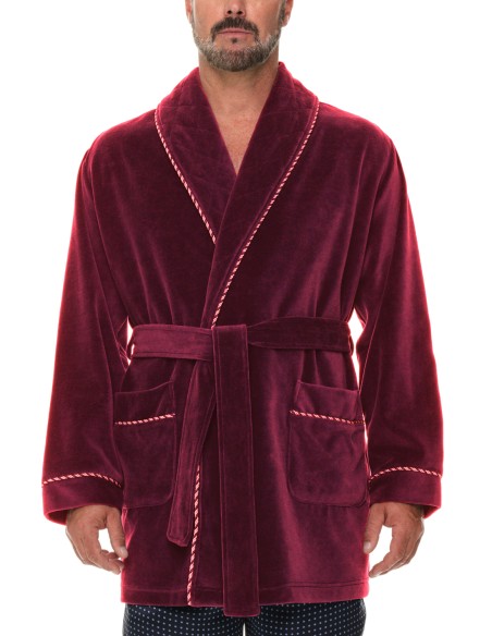 Refinery Velour Smoking Jacket Hausmantel Majestic