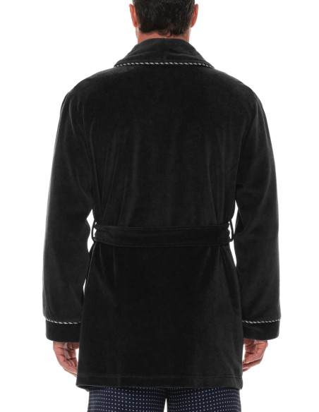Refinery Velour Smoking Jacket Hausmantel Majestic