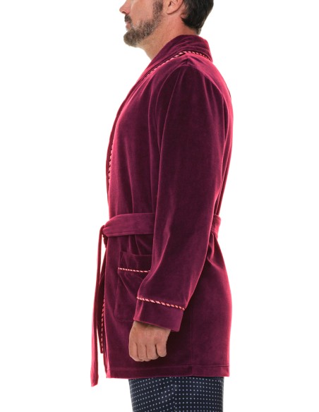 Refinery Velour Smoking Jacket Hausmantel Majestic